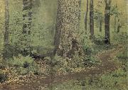 Levitan, Isaak, Away in the foliage forest fern